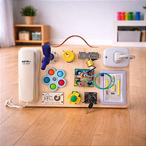 Painel Sensoral Montessori - Portátil Santos 2