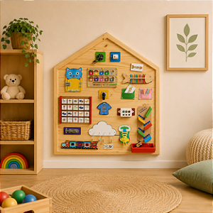 Painel Casinha Emoldurada - com 100x80cm
