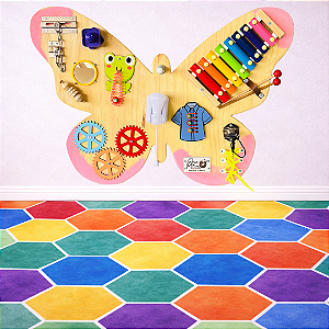 Painel sensorial Borboleta - com 65x45cm