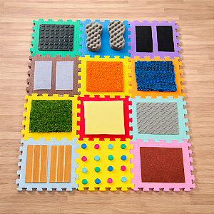 Tapete Sensorial Modular com 12 Placas de 30x30cm
