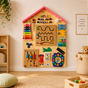 Painel Casinha Amélia - com 80x60cm