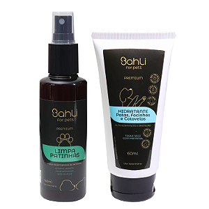 Kit Eu Protejo: Limpa Patinhas + Hidratante Bahli Pets