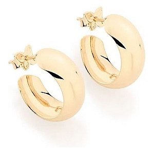 Brinco Folheado A Ouro Meia Argola