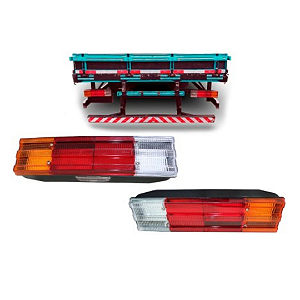 Par de Lanterna Traseira Caminhão Mb Mercedes 1113 1313 1618 1620 Tricolor