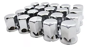 Capa de Porca Sextavada 32/33 Cromada - Kit com 20 Unidades