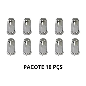 Capa de Porca Belga 27 Cromada - Kit com 10 Unidades