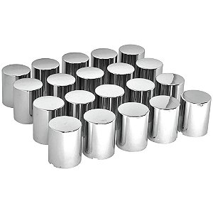 Capa de Porca Boliviana 27 Cromada - Kit com 20 Unidades