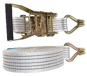 Kit Cinta e Catraca Amarração Carga 5 Toneladas 9 Metros Branca