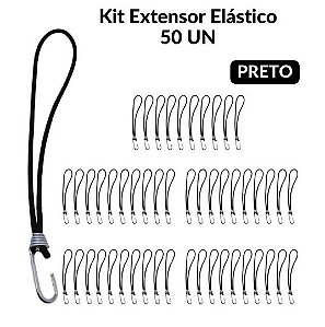 50 Extensor Elástico Fixação Lona Com Gancho 35 Cm/ Caminhão