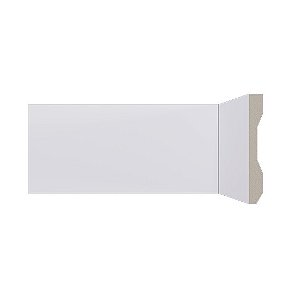 Rodapé de Poliestireno LEV 101 Santa Luzia 10cm Branco - 13mm x 10cm x 2.40m