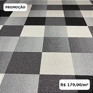 CARPETE PARA ESCRITÓRIO EM PLACAS BELGOTEX - METRÓPOLIS TRANSITIONS - Embalagem com 5,00m²