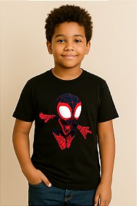 Camiseta Infantil Homem-Aranha Miles