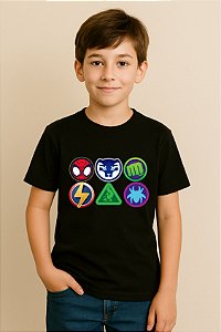 Camiseta Infantil Spidey Friends Elementos