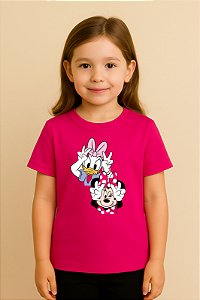 Camiseta Infantil Turma Do Mickey Mouse Minnie E Dayse