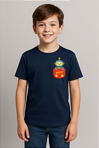 Camiseta Infantil Bolsinho Robô