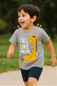 Camiseta Infantil Orelinhas Girafa