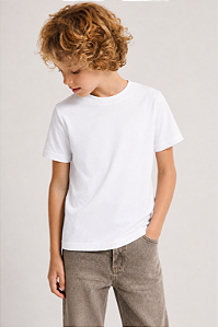 Camiseta Infantil Básica Branca