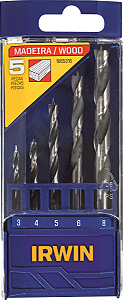Jogo de brocas 3 pontas com 5 peças, de 3 mm a 8 mm, 1865316 IRWIN
