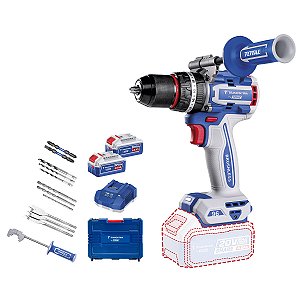 REF 42301207 Parafusadeira/Furadeira de Impacto 1/2" (13 mm) 20V 96 N.m Brushless Tramontina by TOTAL - Com 2 baterias 20V de 4,0Ah, Carregador e Maleta
