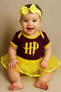 BODY HARRY POTTER MENINA + SAIA + LAÇO