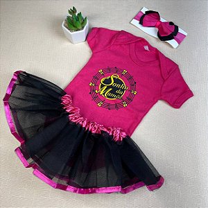 BODY TEMÁTICO SONHO DE VALSA + SAIA + LAÇO