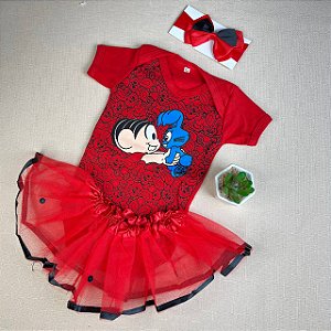 BODY TEMÁTICO MÔNICA  + SAIA + LAÇO