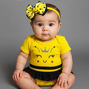 BODY ABELHINHA + SAIA +LAÇO