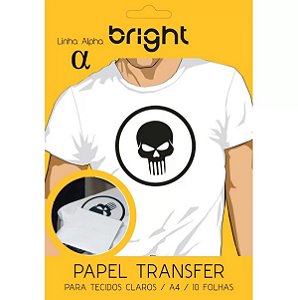 Papel Transfer A4 Para Tecido Claro 10 Folhas Bright