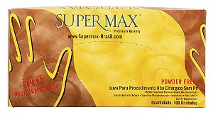 Luva para procedimento não cirúrgico Látex sem Pó (Powder Free) SUPERMAX CA 13796 ou CA 35902