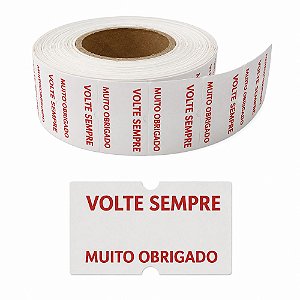 Etiqueta para Etiquetadora Manual MX 5500 / 2212 Volte Sempre 21x12 mm – Rolo com 1.000 Etiquetas