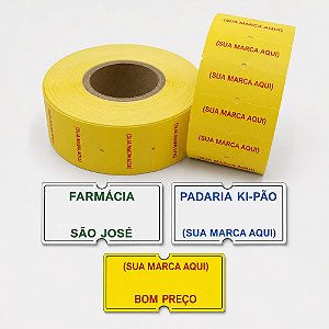 Etiqueta MX Personalizada 21x12 mm para Etiquetadora Manual – Rolo com 1.000 Etiquetas