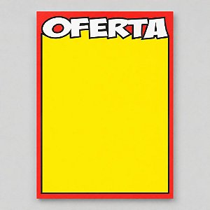 Cartaz de Oferta Amarelo 65cm x 95cm – Código 15 | Papel Cartão 250g | 50 ou 100 Folhas