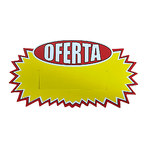 Cartaz Splash Oferta para Gôndola 22cm x 12cm – Modelo 07 | Papel Cartão 250g | 50 ou 100 Folhas