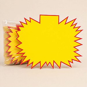 Cartaz Splash Liso Amarelo 31cm x 23cm – Modelo A5 | Papel Cartão 250g | 50 ou 100 Folhas