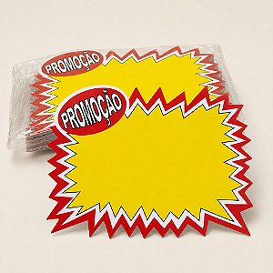 Cartaz Splash Promoção 15cm x 11cm – Modelo D7 | Papel Cartão 250g | 50 ou 100 Folhas
