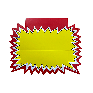 Cartaz Splash Liso Amarelo 18cm x 11cm – Modelo E1 | Papel Cartão 250g | 50 ou 100 Folhas