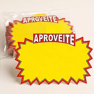 Cartaz Splash Aproveite 33cm x 26cm – Modelo I | Papel Cartão 250g | 50 ou 100 Folhas