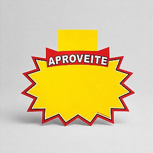 Cartaz Splash Aproveite Pequeno 13cm x 8cm – Modelo K | Papel Cartão 250g | 50 ou 100 Folhas