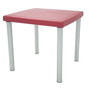 Mesa Quadrada 80Cm Mona Vermelho Tramontina 92350040