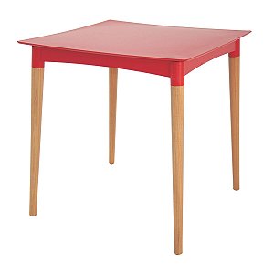 Mesa Diana 70Cm Vermelho Quadrad Madeira Tramontina 92353040