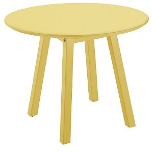 Mesa Canto Lateral Oval Alta Amarelo Tramontina 91451071