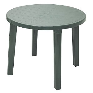 Mesa Plastica Redonda 89Cm Cassino Verde Tramontina 92301020