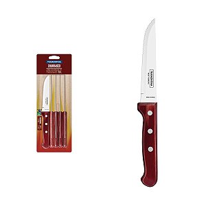 Jogo Faca Inox 6PC Polywood Madeira Tramontina 21413675