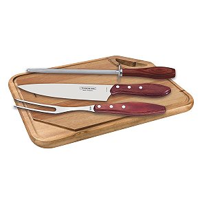 Garfo Faca Chaira TAbua Churrasco Polywood Tra 21198763