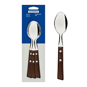 Colher Colheres Inox 3 PCs Tradicional Tramontina 22203300