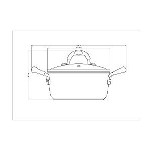 Panela CaCarola Vermelha 20Cm Monaco 2,6L Tramontin 20860720