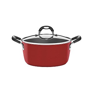 Panela CaCarola Vermelha 22Cm Monaco 3,7L Tramontin 20860722