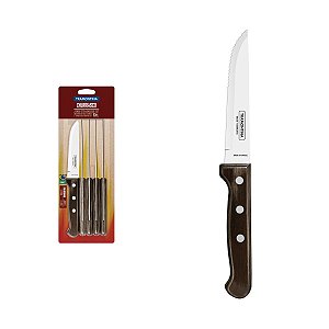 Conjunto Facas Inox 6PC Polywood Madeira Tramontina 21413695