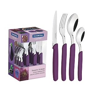 Faqueiro Talher 16 Roxo Purpura Carmel Tramontina 23499010