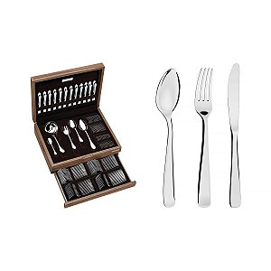 Faqueiro Talher Inox 101 PCs Com Estojo Tramontina 66962210